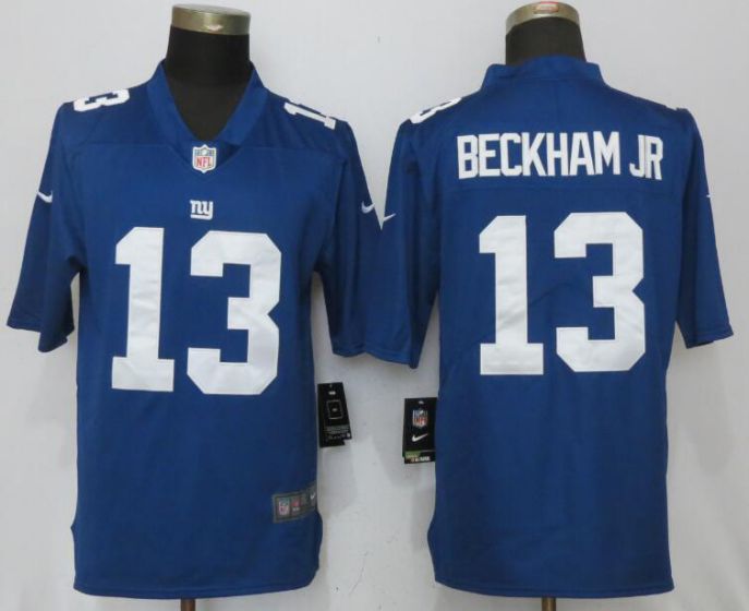 MEN NFL New Nike York Giants #13 Beckham jr Blue 2017 Vapor Untouchable Limited Jersey->boston red sox->MLB Jersey